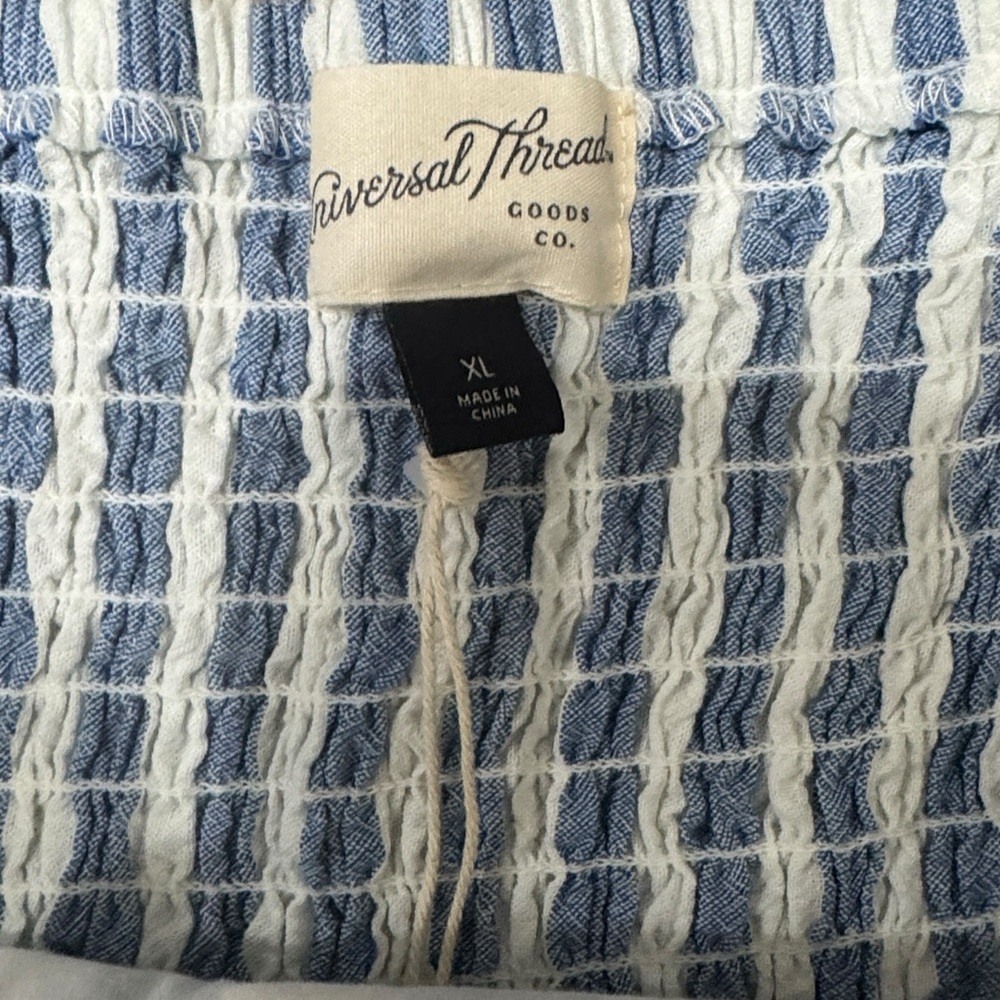 NWT Universal Thread Blue & White Striped Midi Dress - Picture 3 of 7